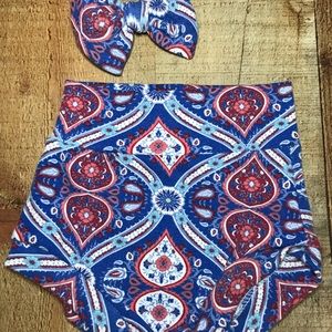 6/9 months bummies with matching hair bow